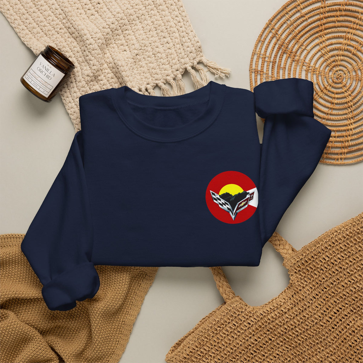 Central Colorado Corvette Club Screen Printed Sweatshirt – Unisex Heavy Blend™ Crewneck Sweatshirt