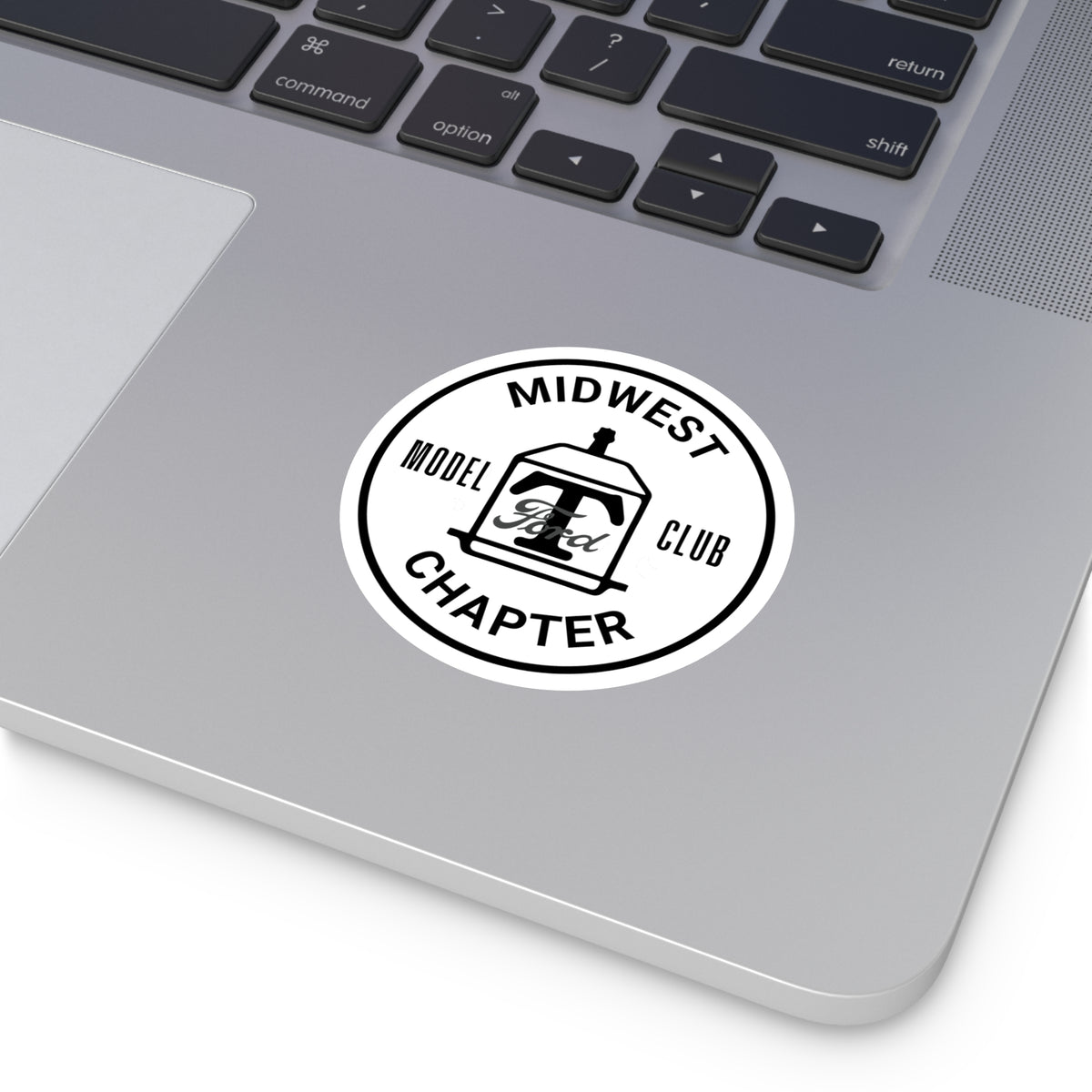 Midwest Chapter - The Model T Ford Club Round Vinyl Sticker — Vintage Car Decal