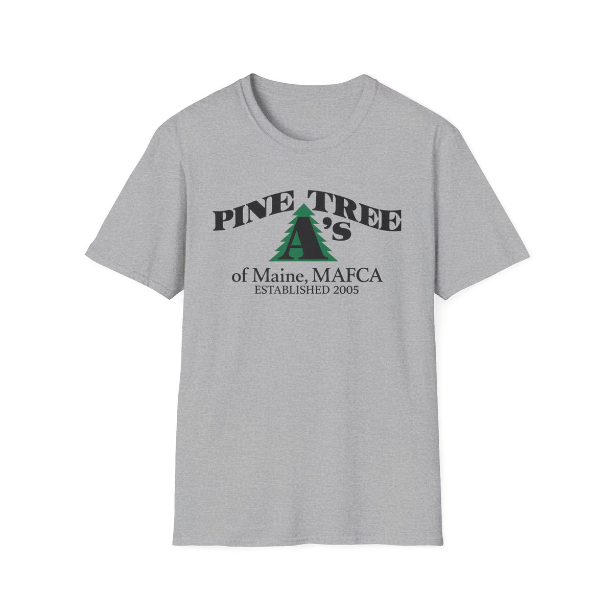 Pine Tree A's of Maine, MAFCA T-Shirt — Unisex Softstyle T-Shirt
