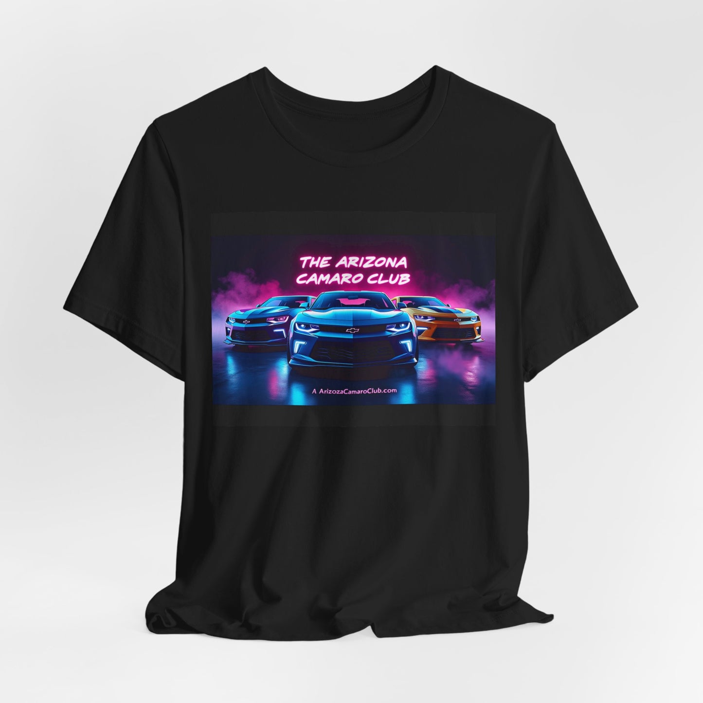 Arizona Camaro Club T-Shirt – Neon Retro Muscle Car Tee