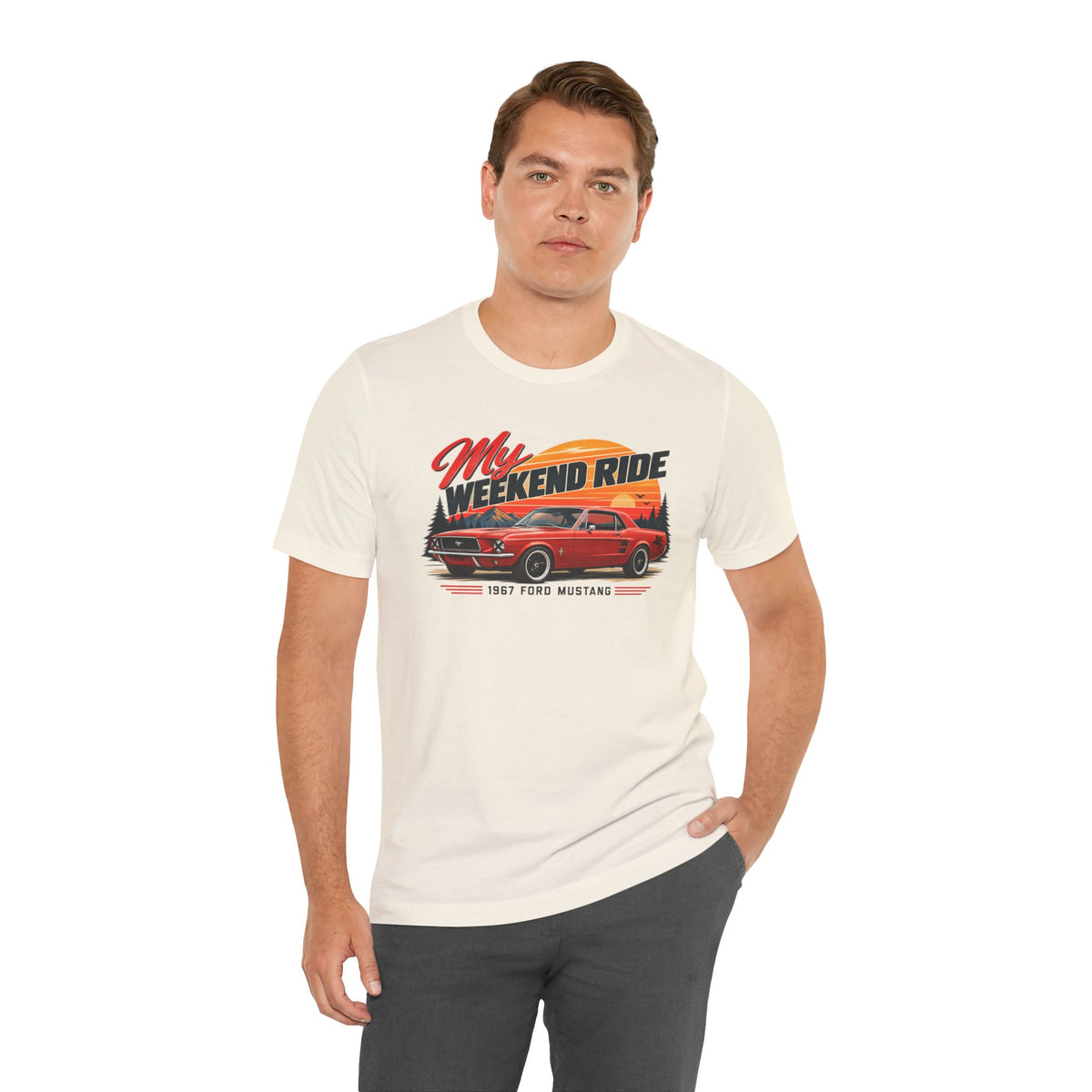 1967 Ford Mustang "My Weekend Ride" Unisex Soft Short Sleeve Tee