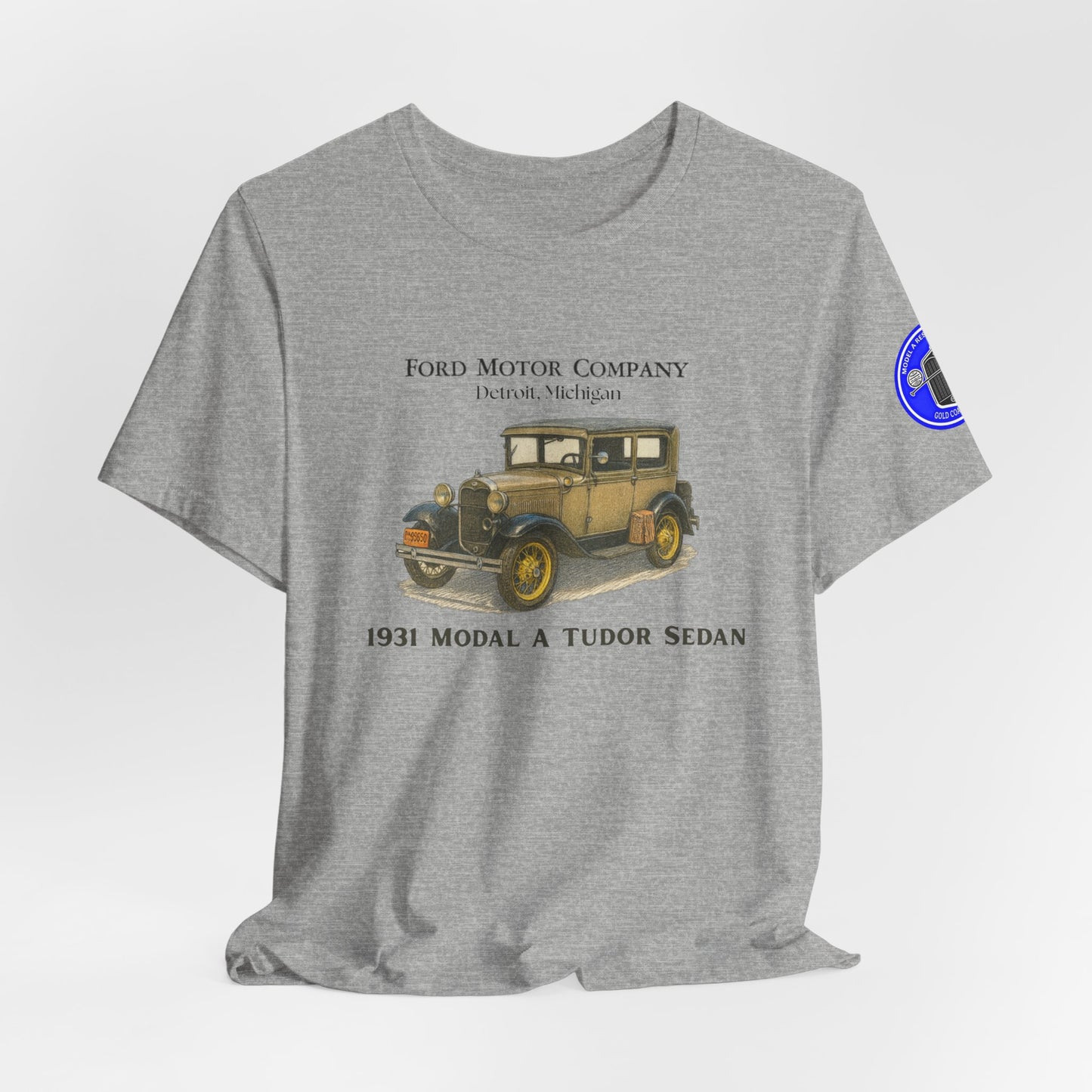 1931 Model A Ford Tudor Sedan Tee – with Gold Coast sleeve logo