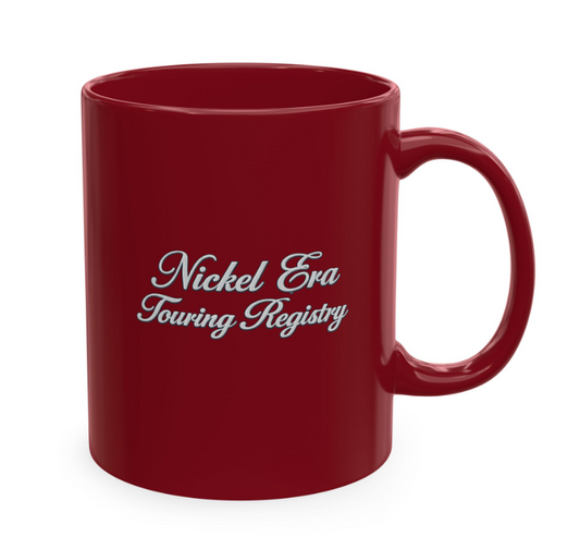 Nickel Era Touring Registry - Vintage Script Coffee Cup