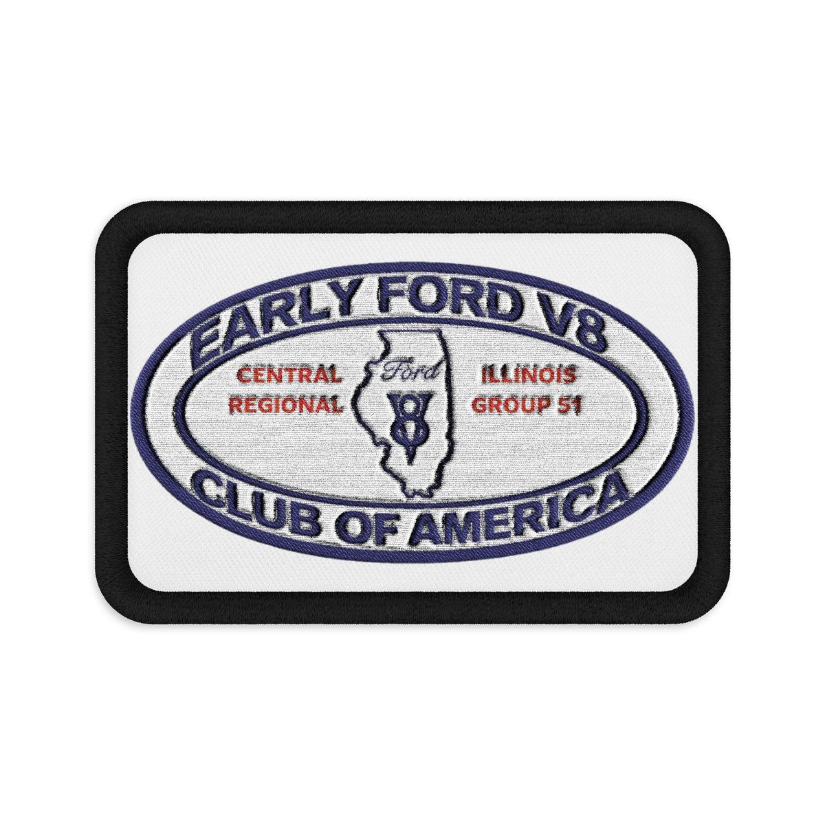 Central Illinois Early Ford V8 Embroidered Patch