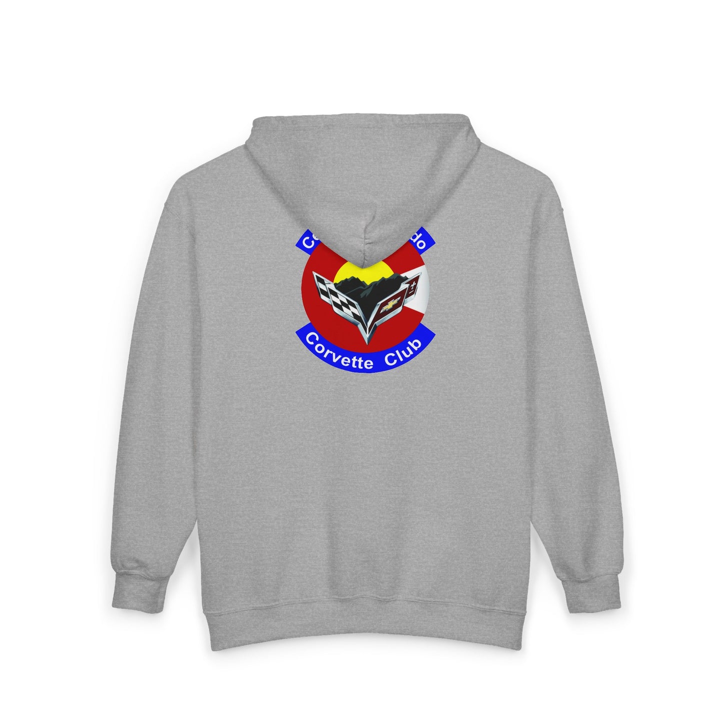 Central Colorado Corvette Club Zip Hoodie — Front and Back Logos