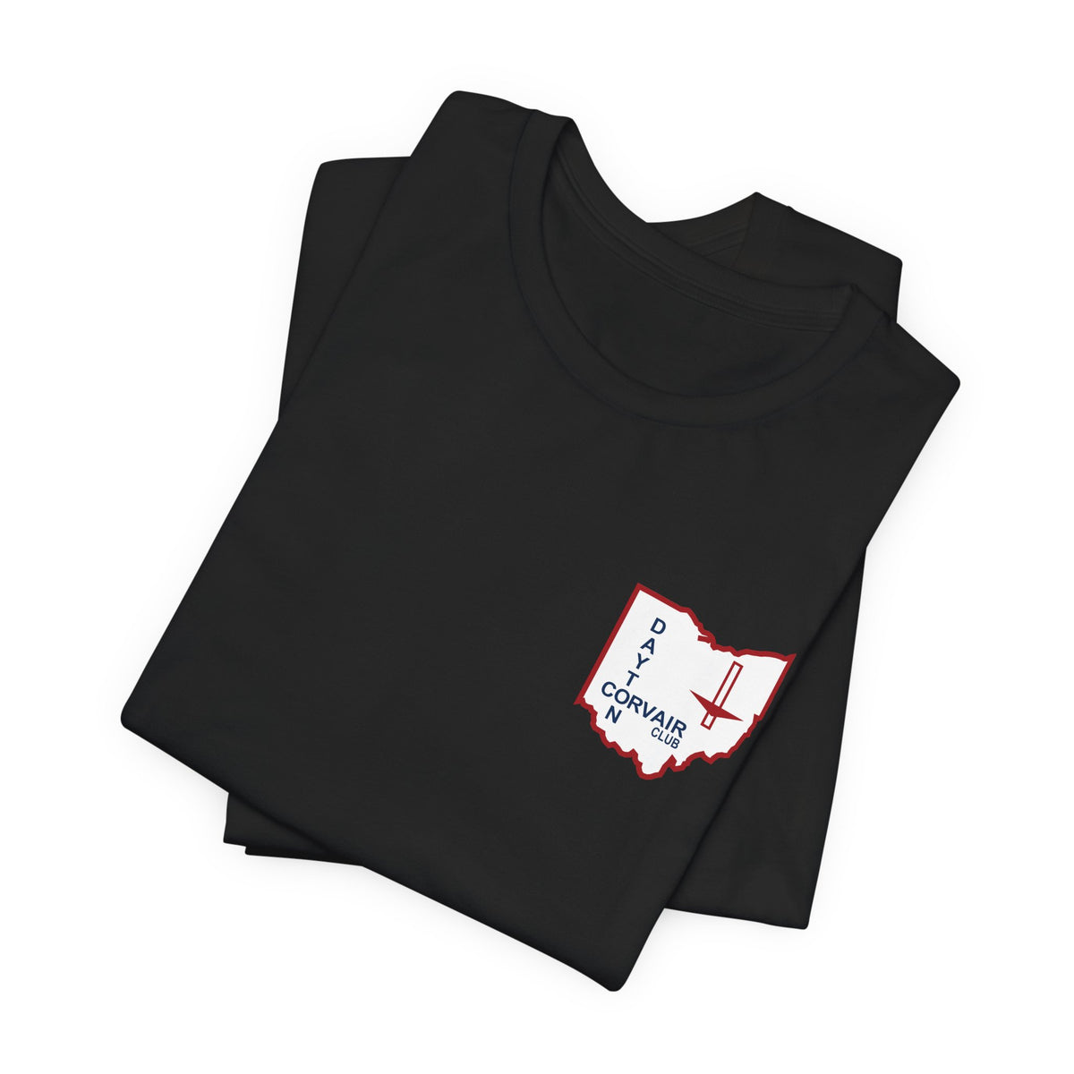 Dayton Corvair Club Unisex Jersey Short Sleeve Tee - Small Front Logo