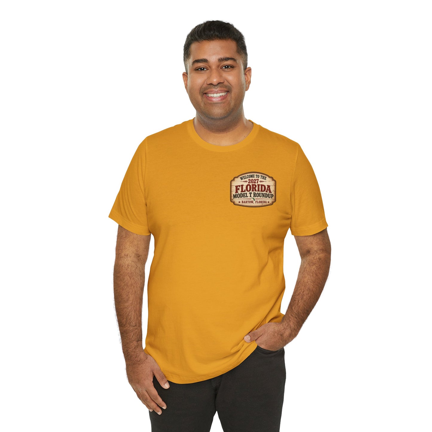 Florida Model T Roundup 2027 Soft-Style T-Shirt - Front and Back Graphics