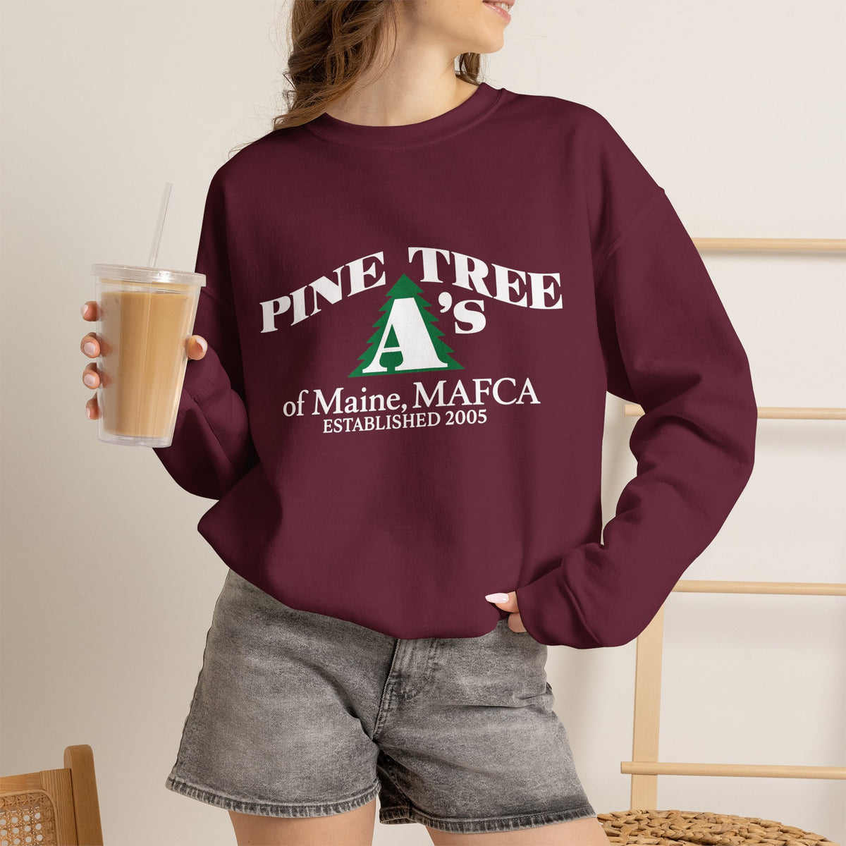 Pine Tree A's of Maine, MAFCA — Unisex Heavy Blend™ Crewneck Sweatshirt