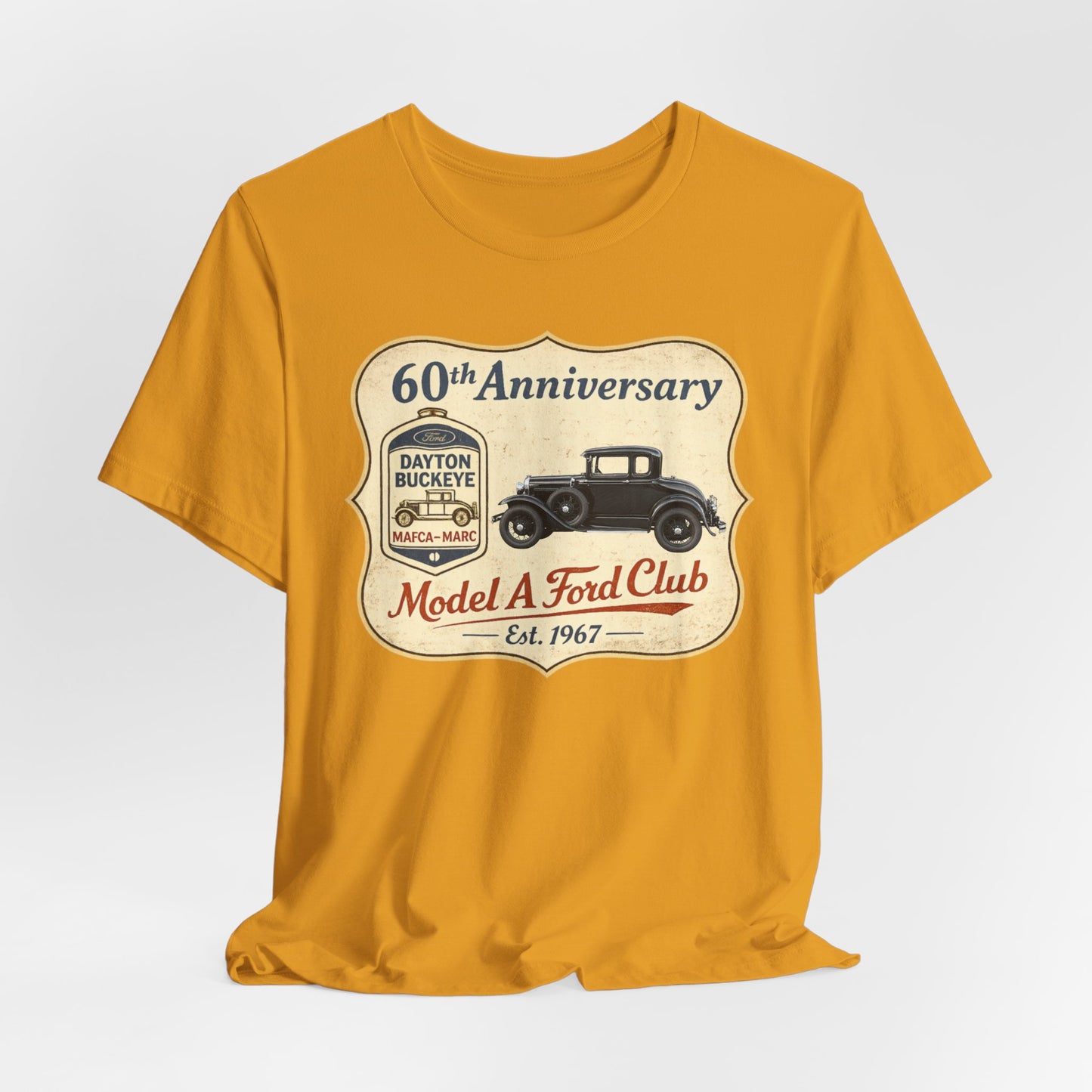 Dayton Buckeye Model A Ford Club 60th Anniversary Tee (RBS) - Vintage Classic Car Shirt