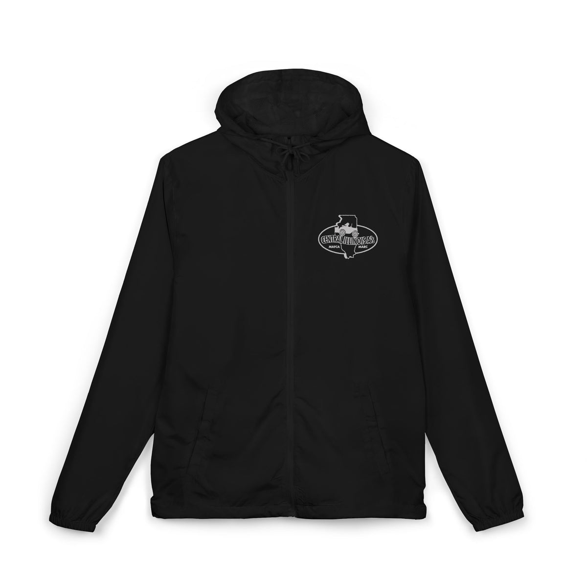 Central Illinois A's Windbreaker Jacket — Front and Back Logos