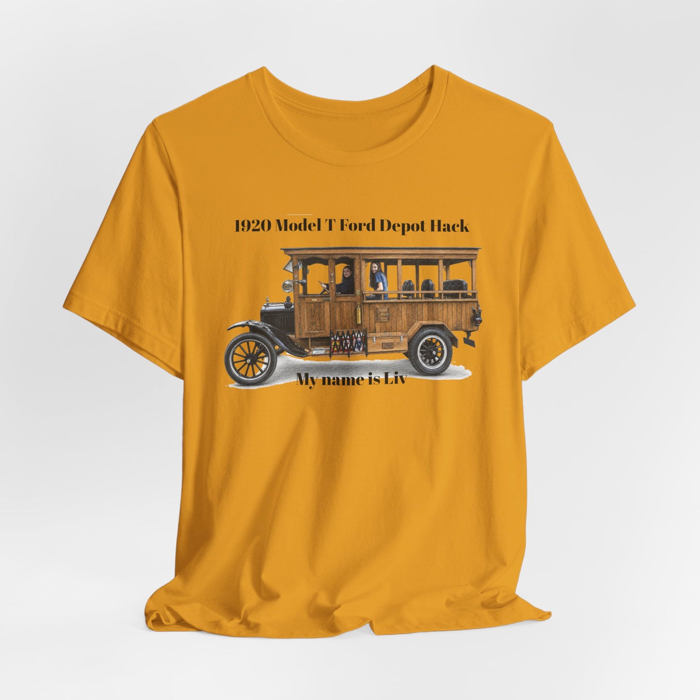 1920 Model T Ford Depot Hack T-Shirt — Unisex Jersey Short Sleeve Tee (DanS)