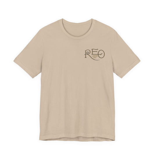 REO Motor Car Co. Vintage Car T-Shirt - Front and Back Images