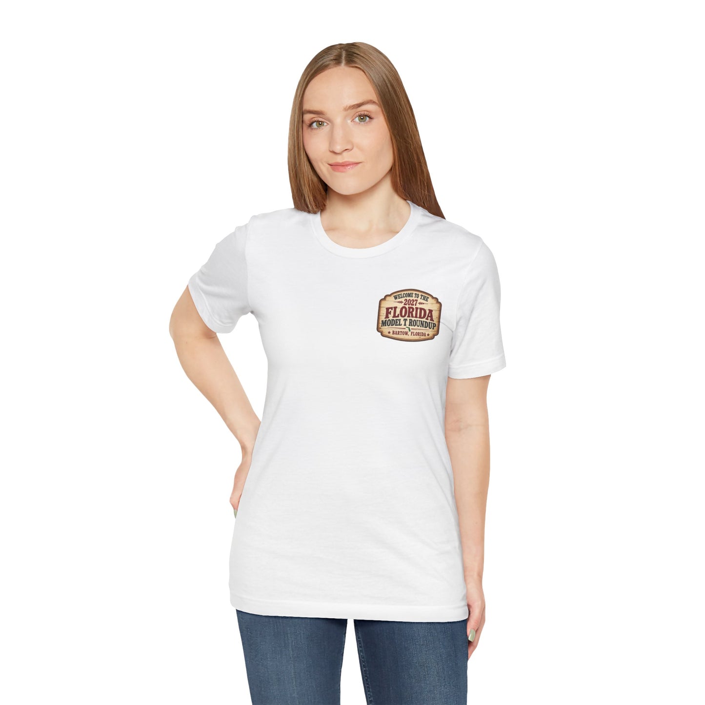 Florida Model T Roundup 2027 Soft-Style T-Shirt - Front and Back Graphics