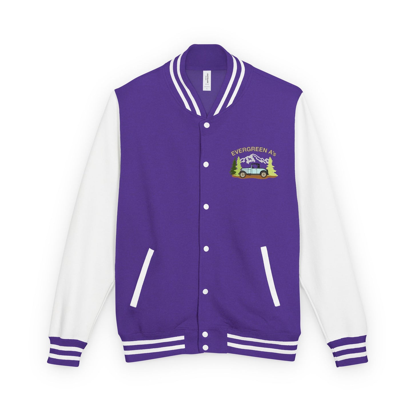 Evergreen A’s Mountain Jeep Letterman Jacket