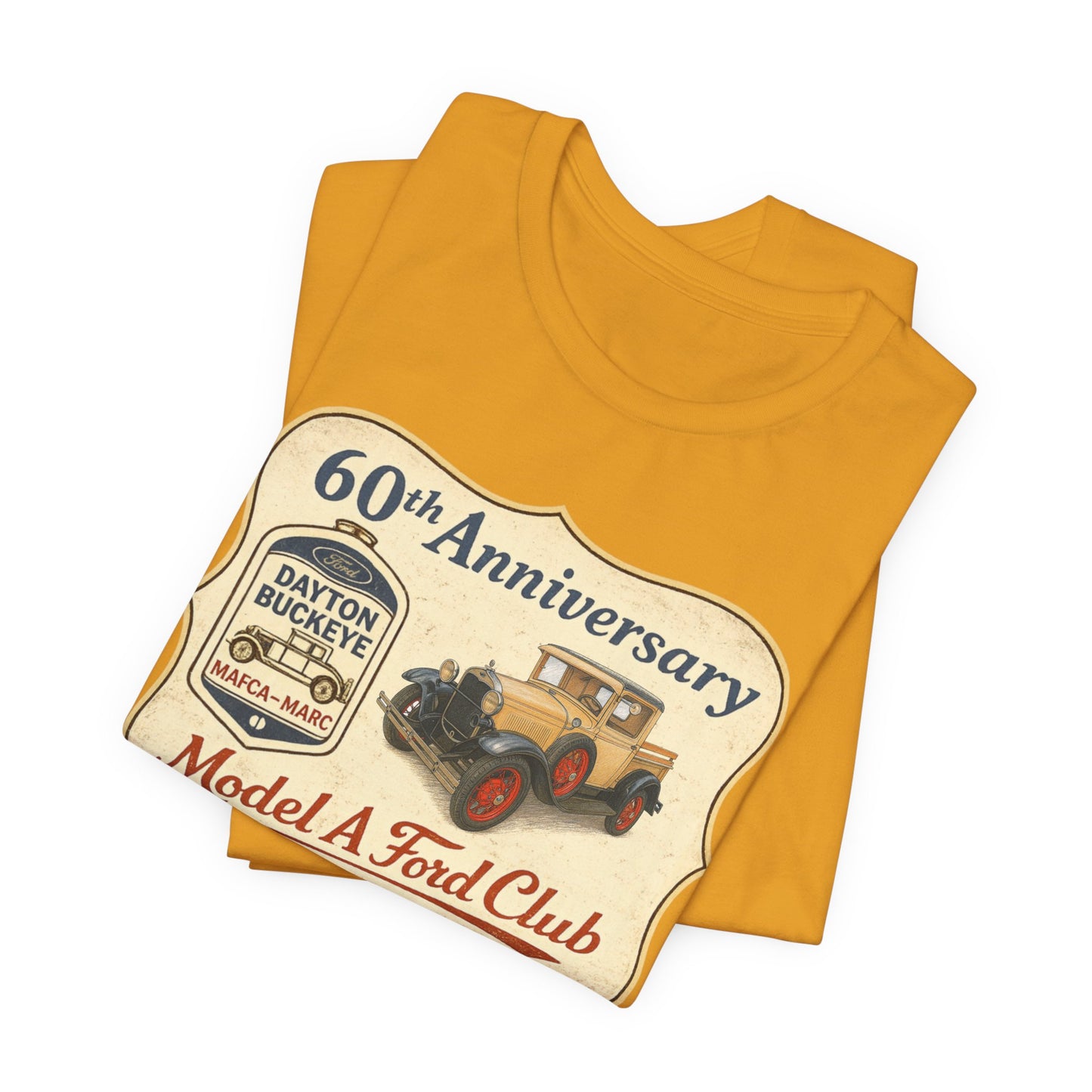 Dayton Buckeye Model A Ford Club 60th Anniversary Tee (DDJ) - Vintage Classic Car Shirt