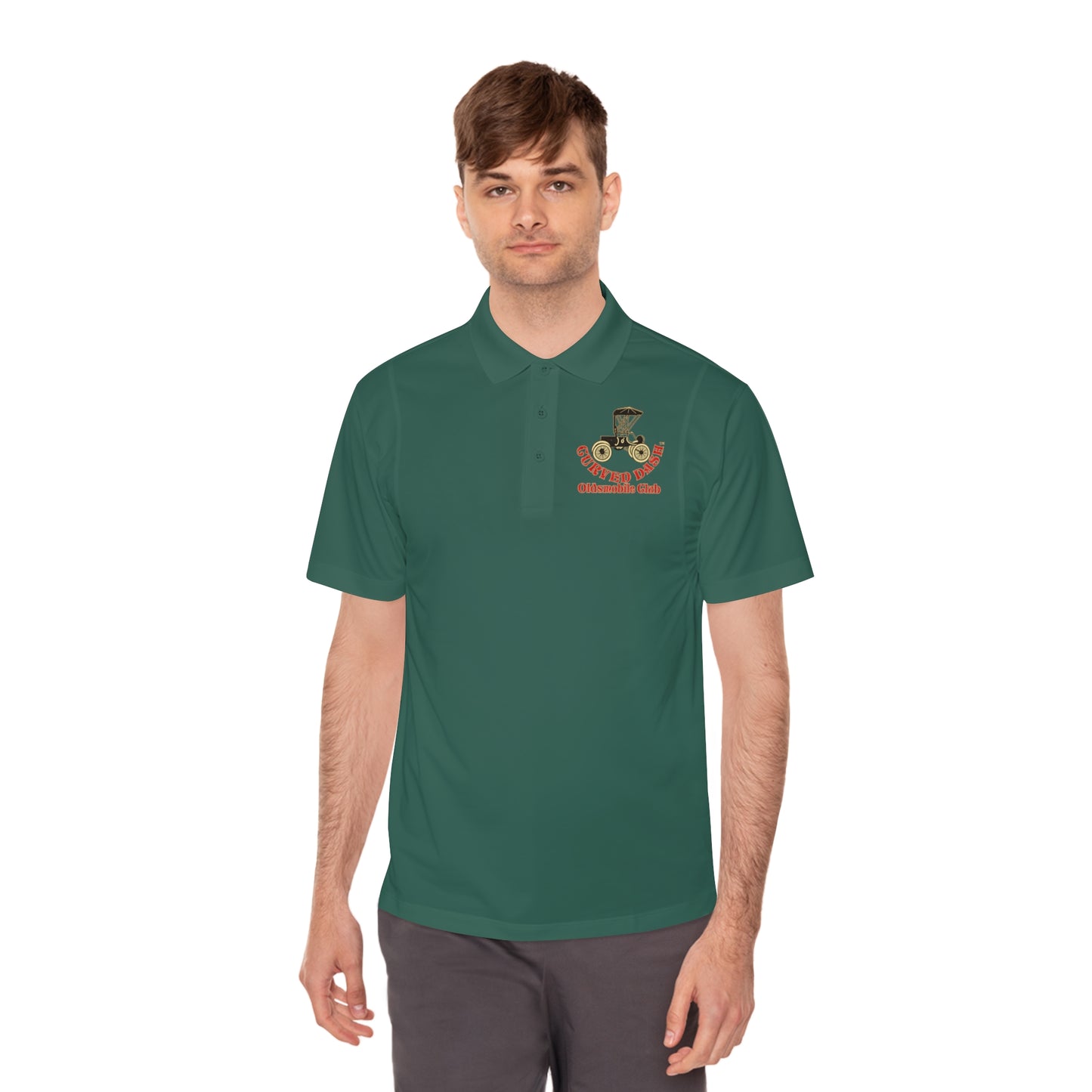 Curved Dash Oldsmobile Club Printed Polo Shirt