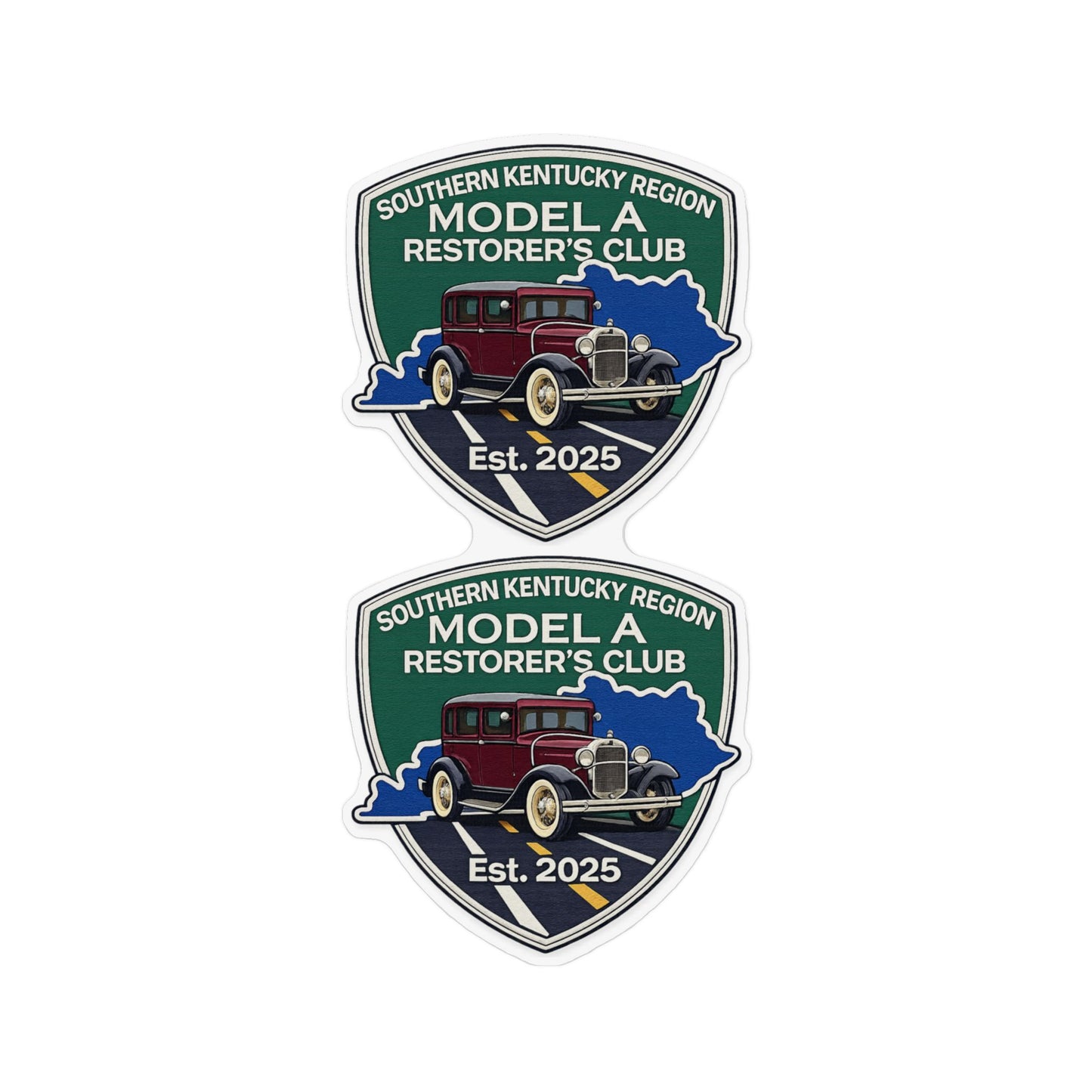 Southern Kentucky Region Model A Restorer's Club Two 12" x 12" Magnets - Great for Parades and Car Trailers