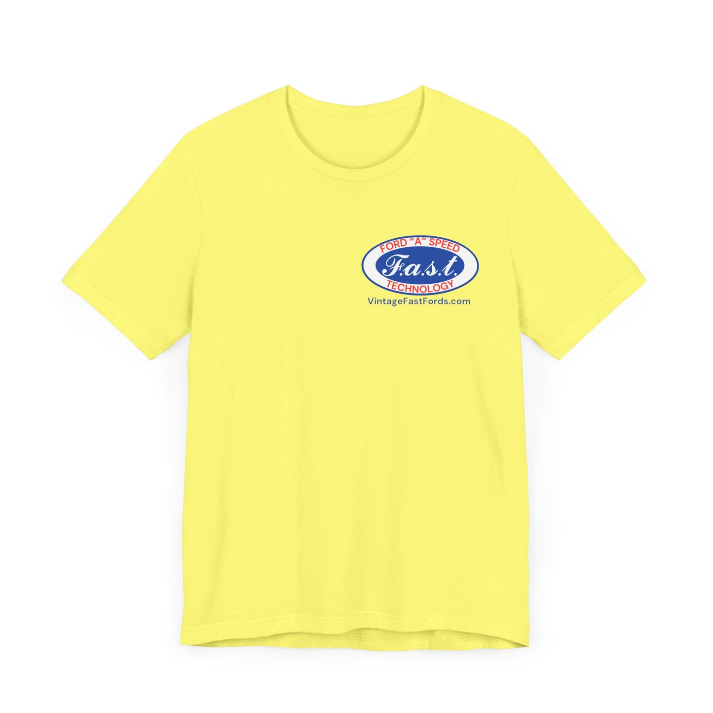 F.a.s.t. Ford "A" Speed Technology (single logo) - Grey Short Sleeve T-Shirt for Casual Style