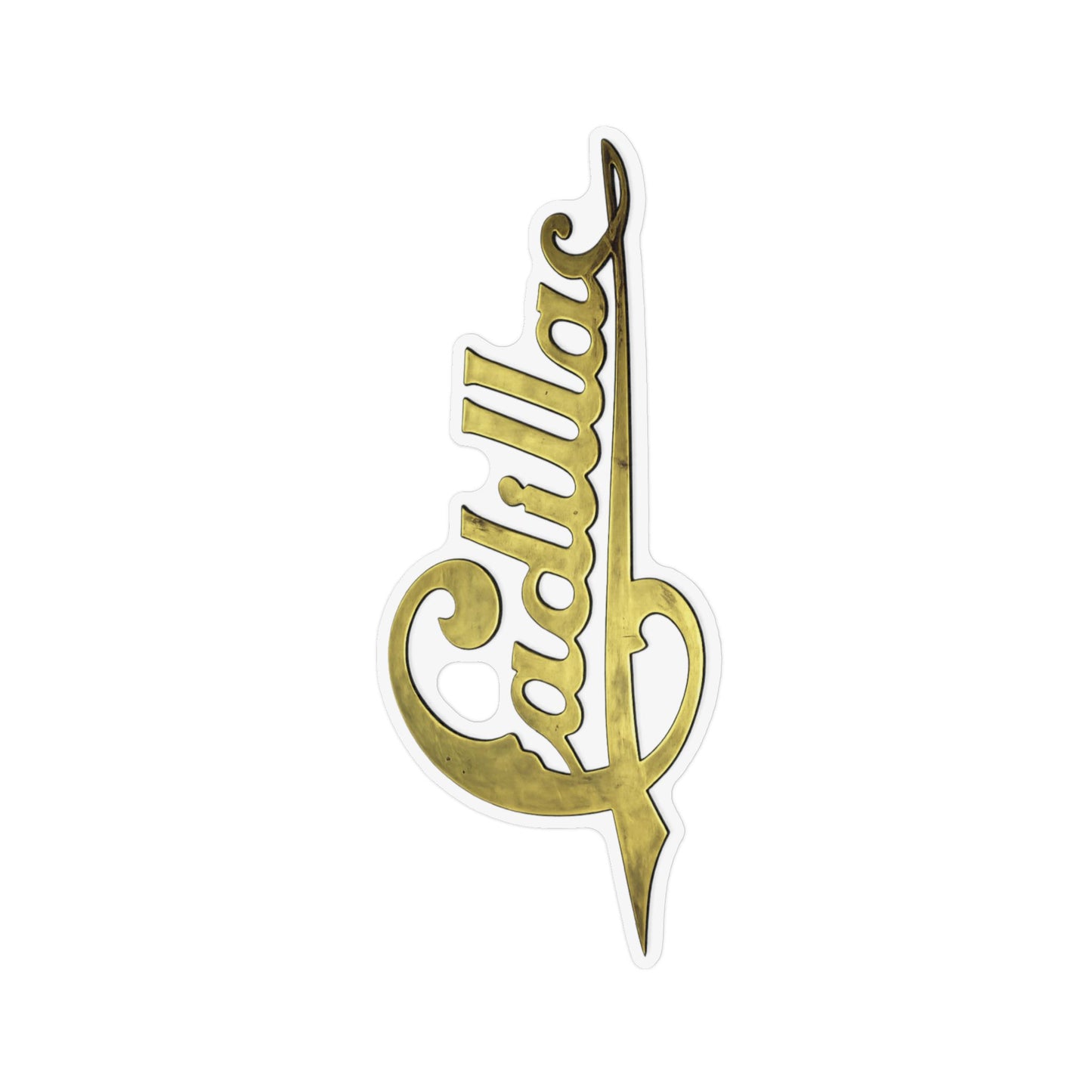 Cadillac Script Logo Magnet — Custom Shaped Car Emblem Magnet