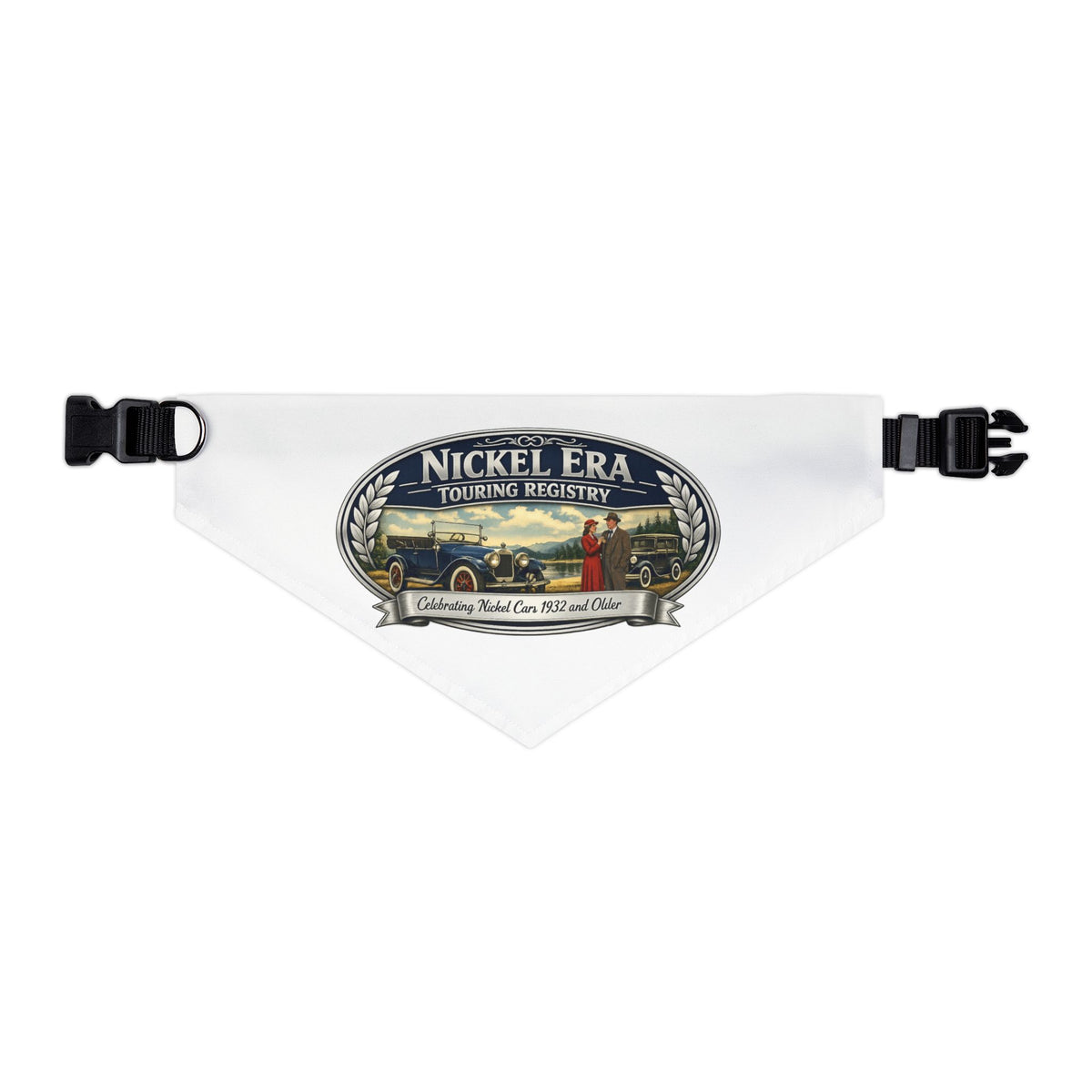 Nickel Era Touring Registry Vintage Car Logo — Pet Bandana Collar