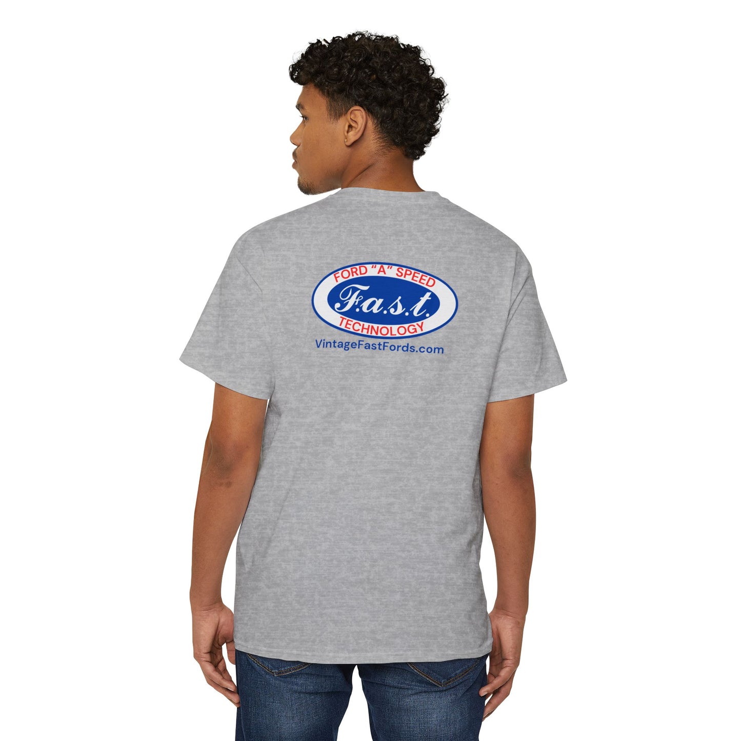 F.A.S.T. Pocket Tee (front and back logo) - Unisex Heavy Cotton T-Shirt