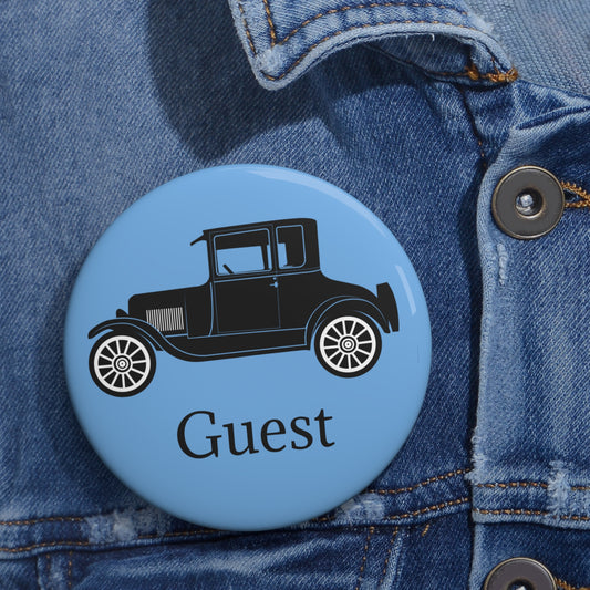 Cen-Tex Tin Lizzies "Guest" Custom Pin Buttons