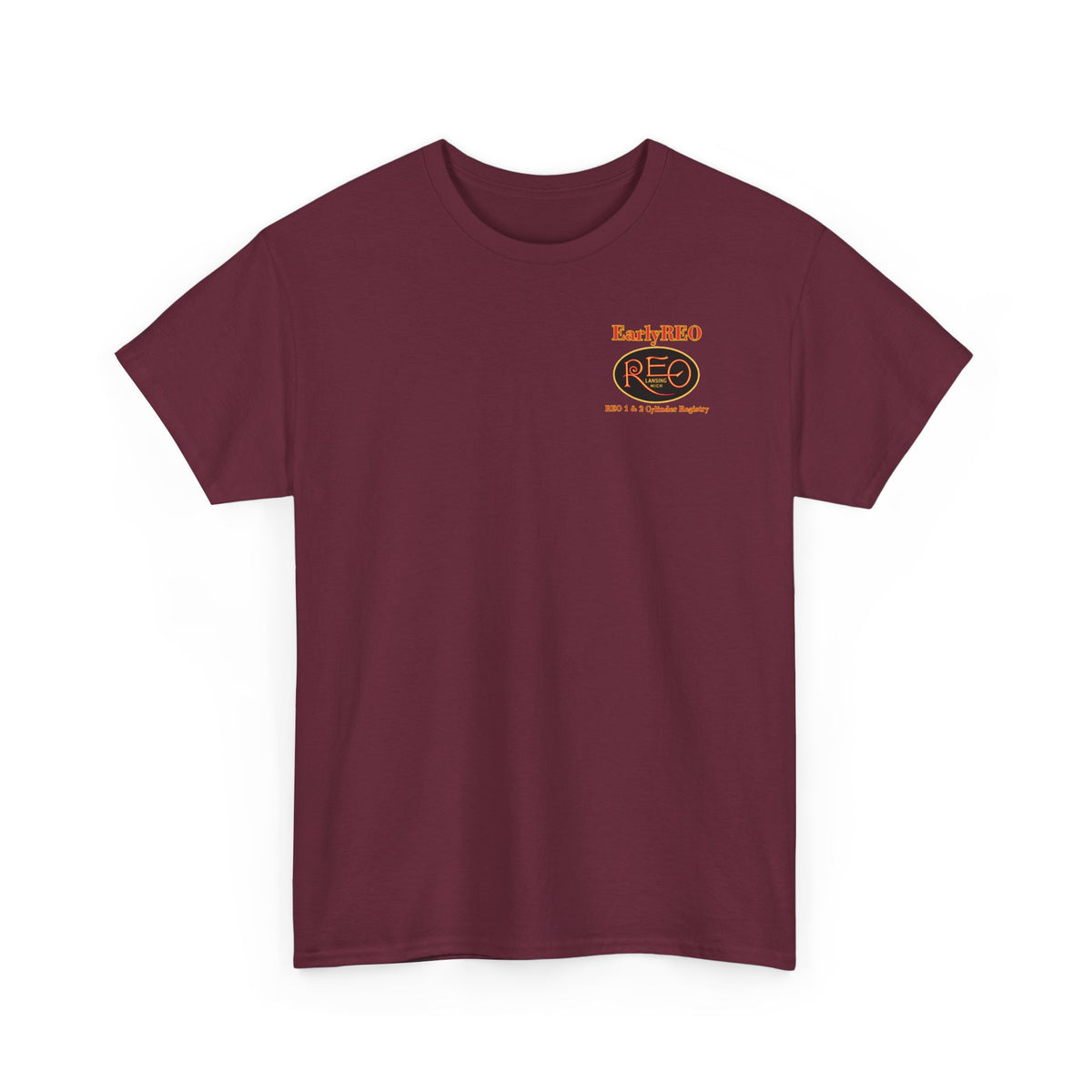 EarlyREO and REO 1 & 2 Cylinder Registry Logo Tee — Chest and Back Logos
