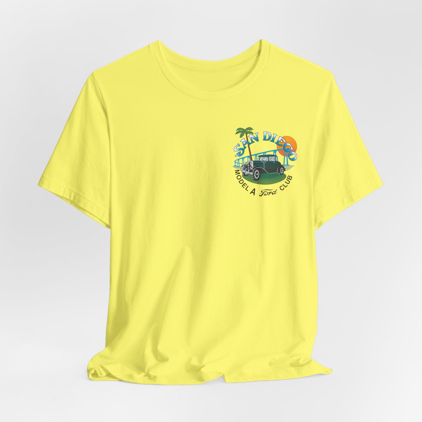 San Diego Model A Ford Club Tee — Vintage Car Sunset Shirt
