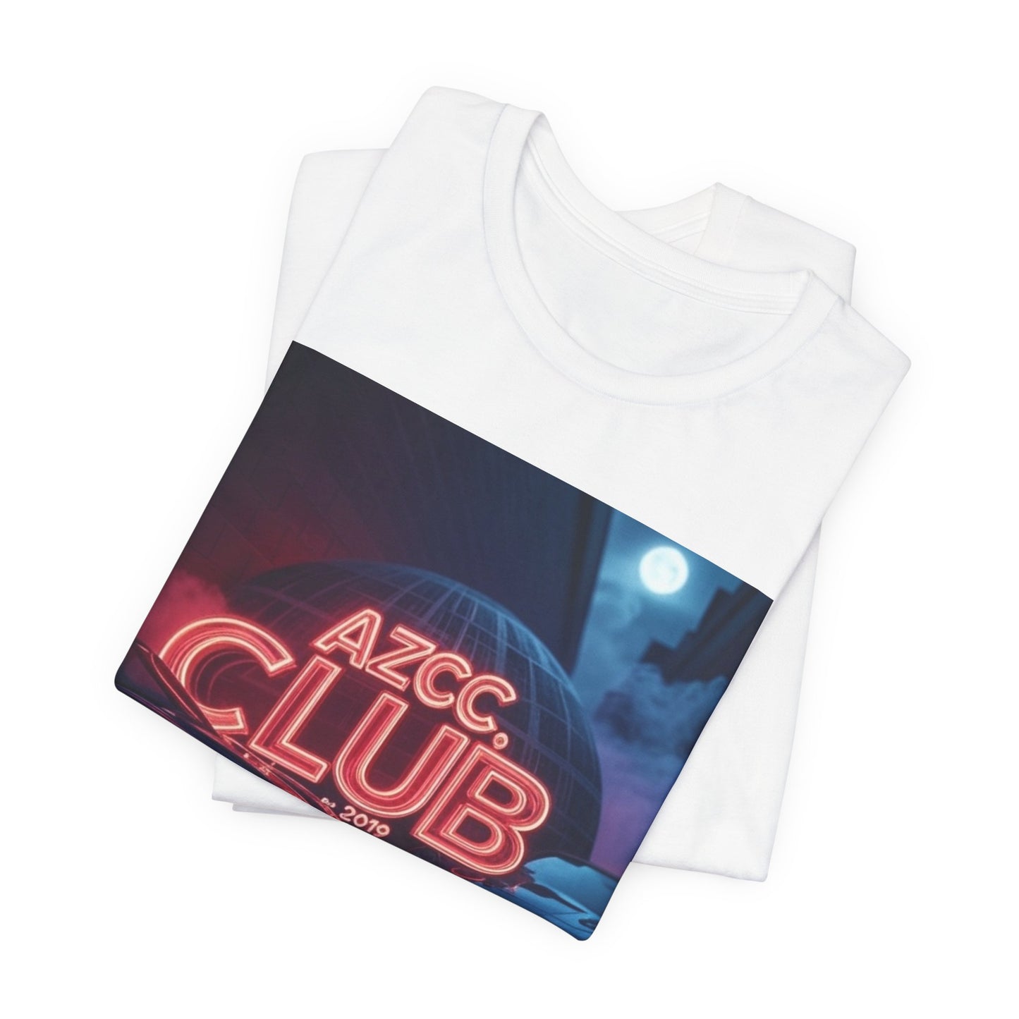 AZCC Club Neon Car T-Shirt — Retro Night Cruise Graphic Tee