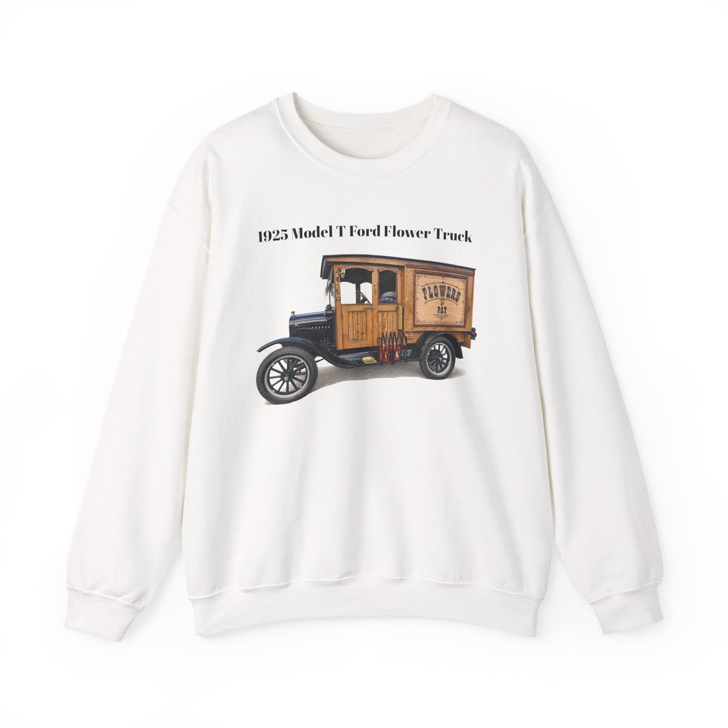 1925 Model T Ford Flower Delivery Truck Sweatshirt (DanS) - Unisex Heavy Blend™ Crewneck Sweatshirt