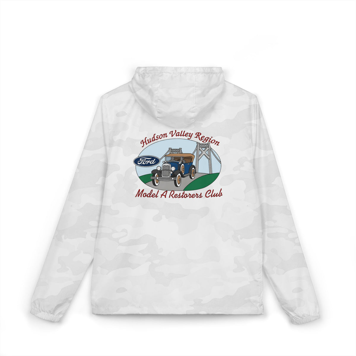 Hudson Valley Region Model A Restorers Club Windbreaker Jacket - Front and Back Logos
