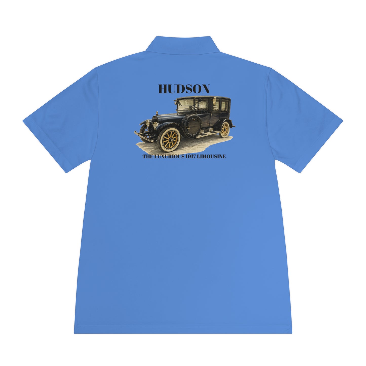 1917 Hudson Limousine Polo Shirt — Classic Vintage Car Men's Sport Polo (Gene)