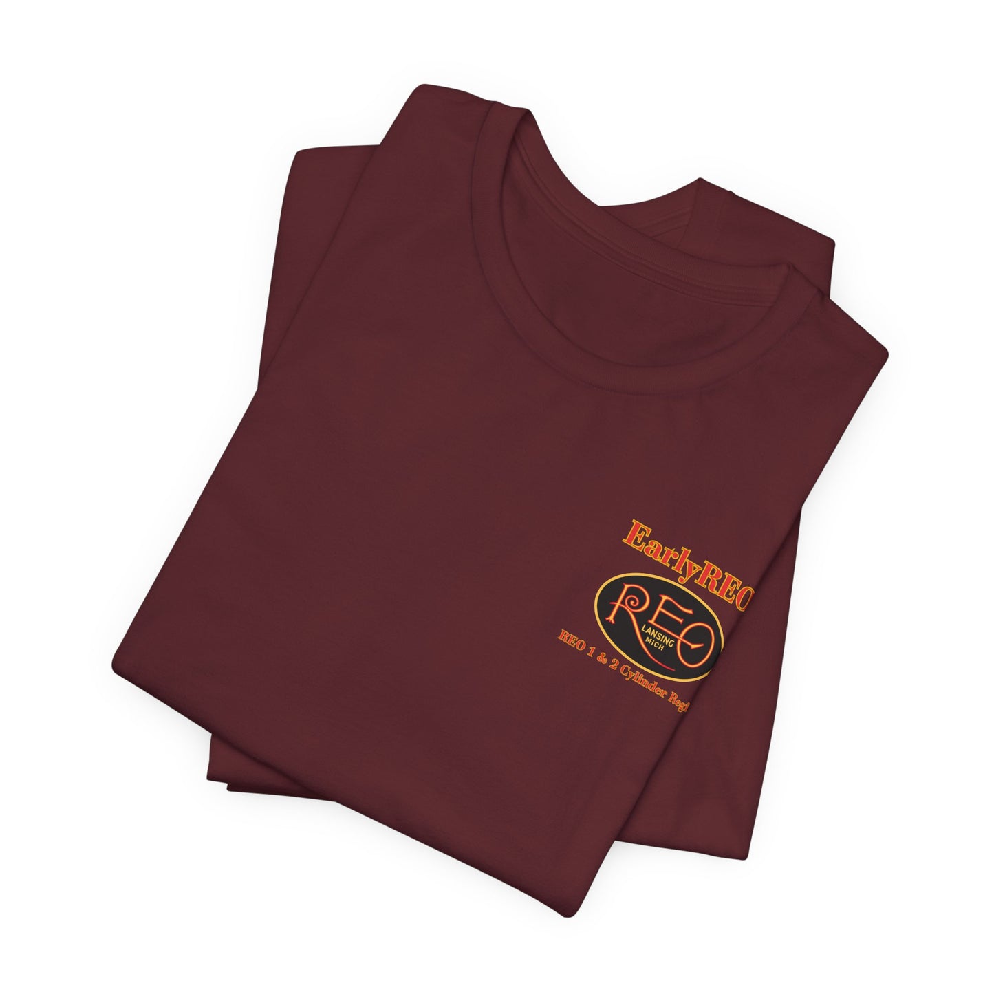 REO Lansing Michigan Mountain Climbers Tee — Unisex Soft Short Sleeve Tee