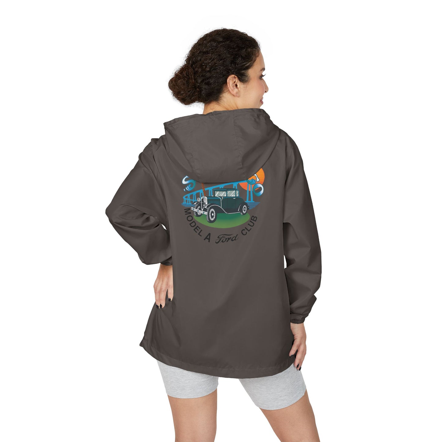 San Diego Model A Ford Club Windbreaker Jacket — Front and Back Logos