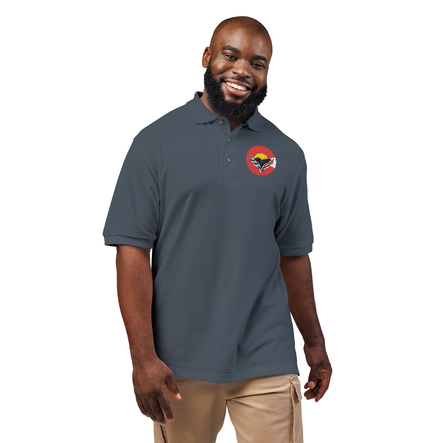 Central Colorado Corvette Club Embroidered Polo Shirt — Classic Golf Polo