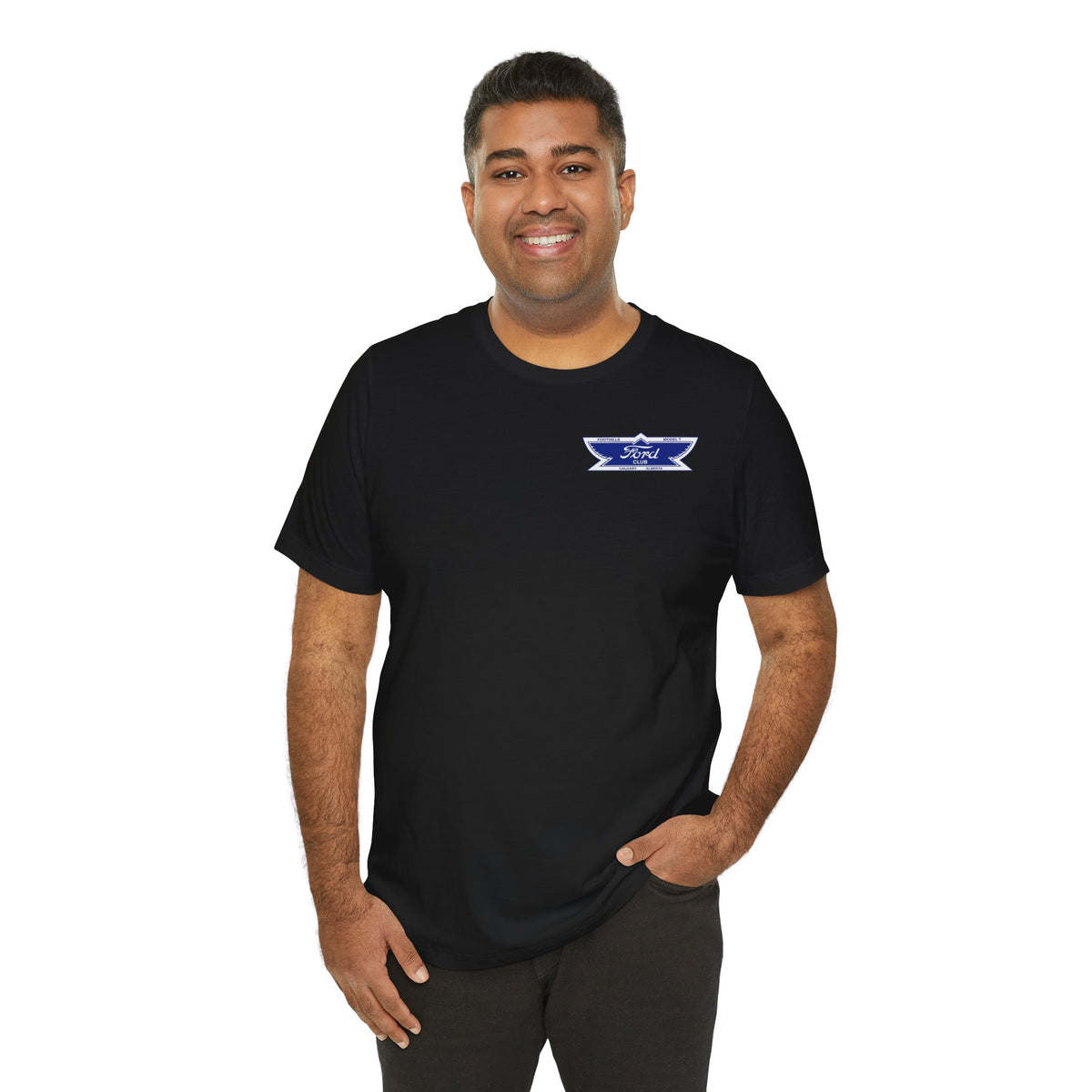 Foothills Model T Club Unisex Soft Tee - Front and Back Logos