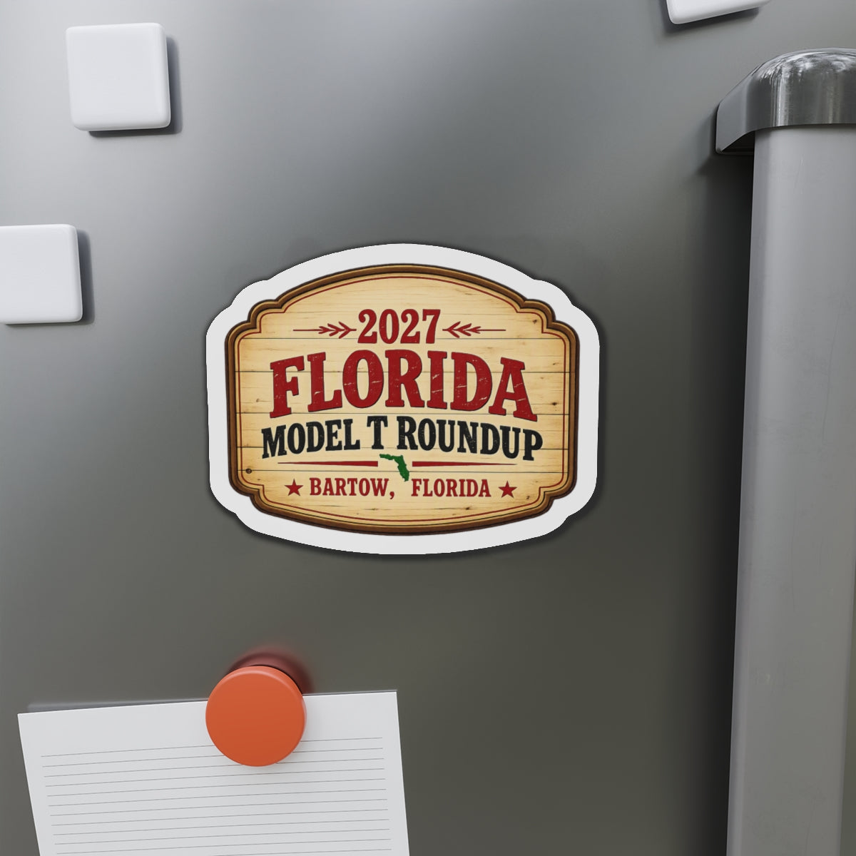 2027 Florida Model T Roundup Die-Cut Magnet
