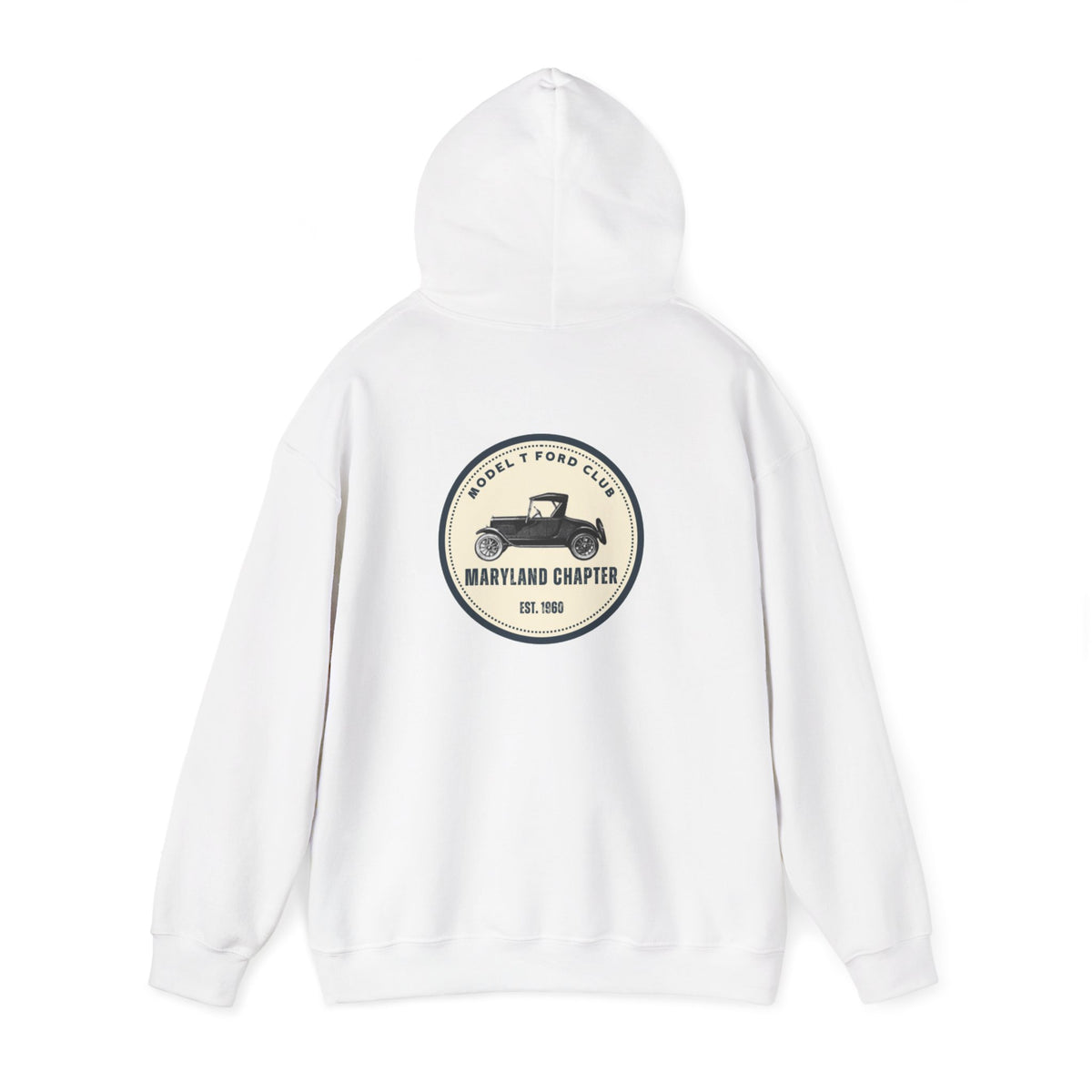 Maryland Chapter Model T Ford Club (back logo only) Unisex Heavy Blend™ Hooded Sweatshirt