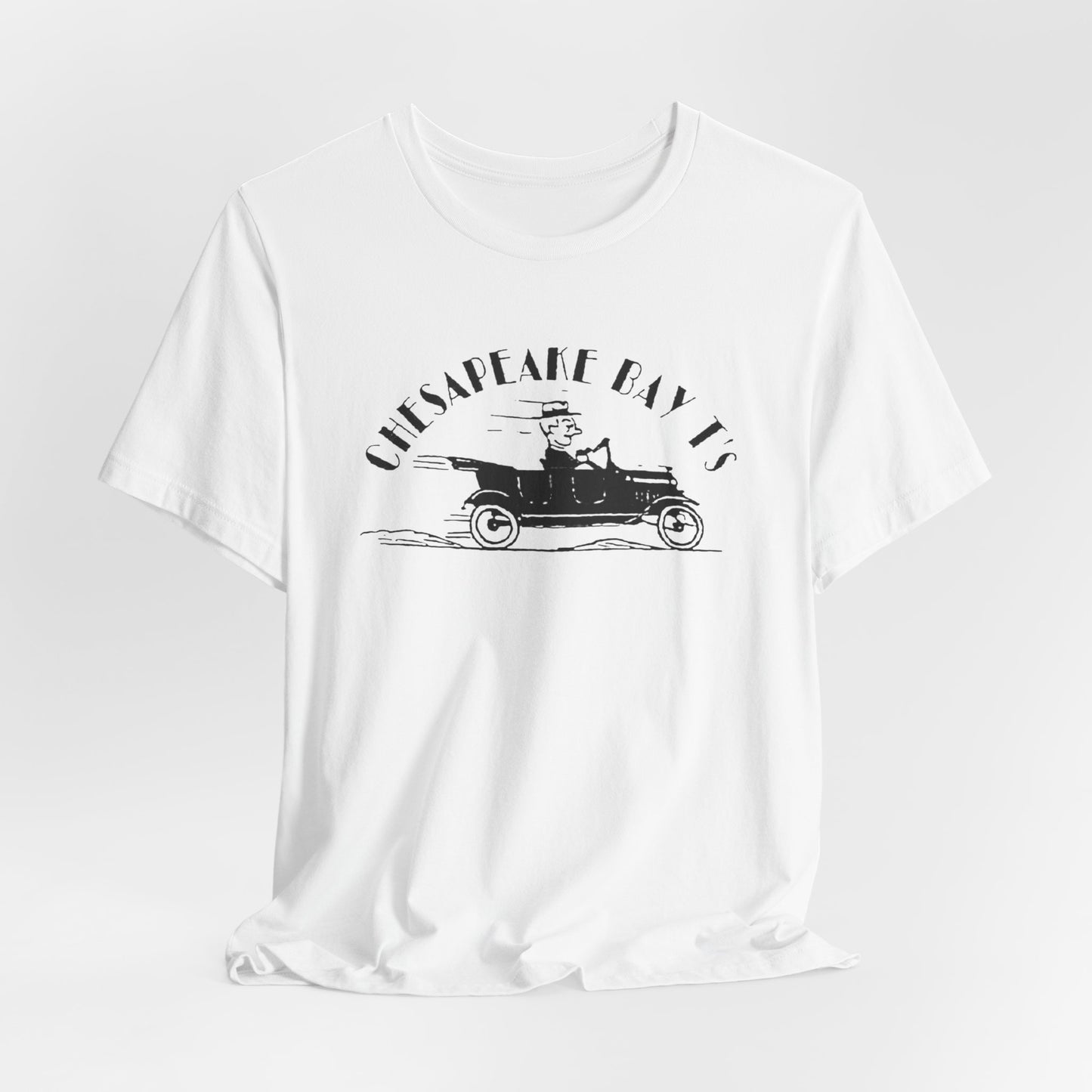 Chesapeake Bay T's Vintage Car Tee — Classic Nautical Coastal Shirt