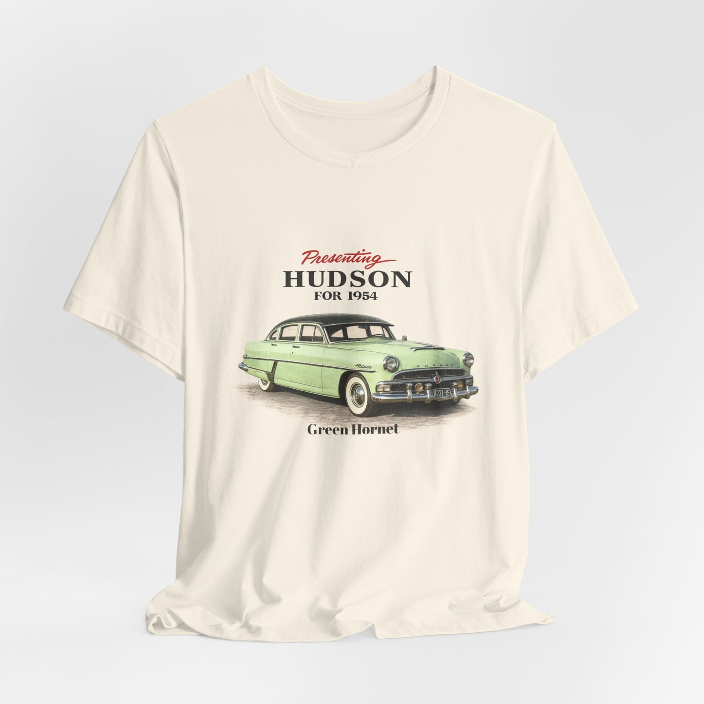 1954 Hudson Hornet Vintage Car Tee — Green Classic Automobile Graphic T-Shirt (RonR)