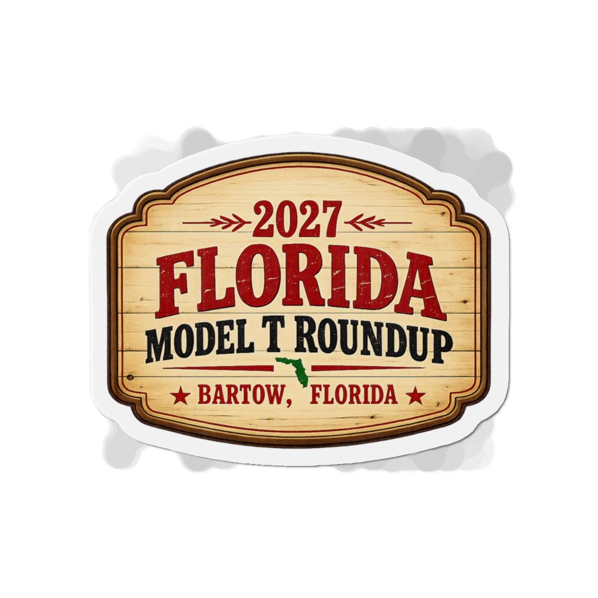 2027 Florida Model T Roundup Die-Cut Magnet