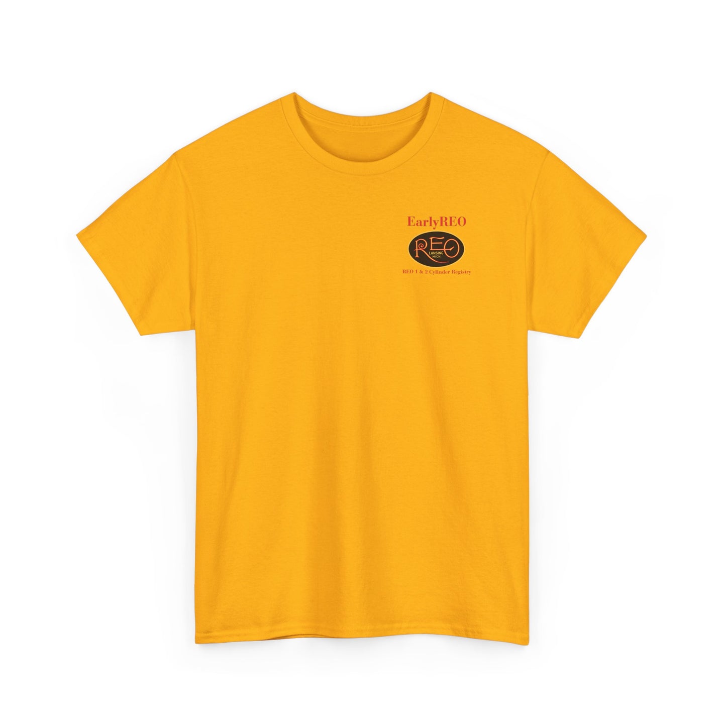 EarlyREO and REO 1 & 2 Cylinder Registry Logo Tee — Chest and Back Logos