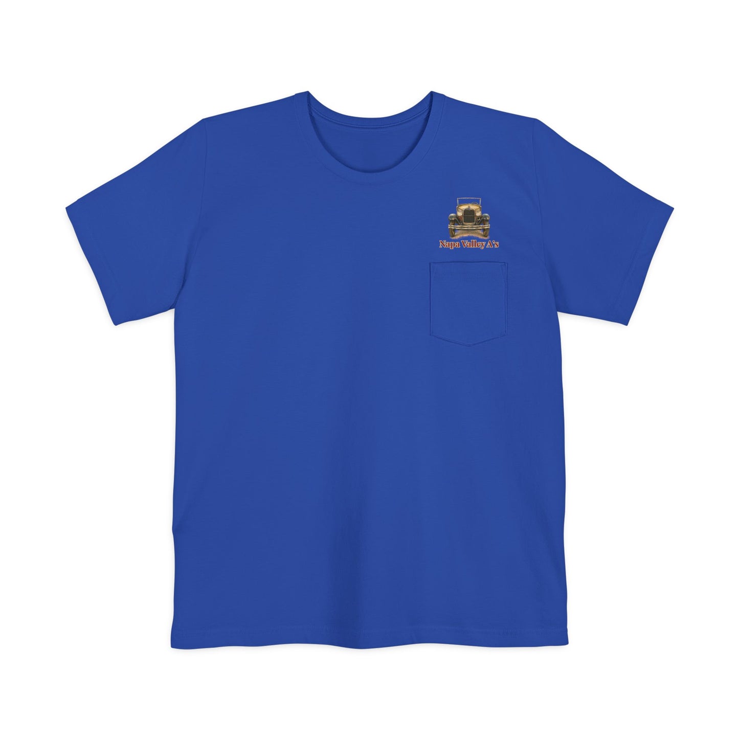 Napa Valley A's Pocket T-Shirt — Small Front Logo and Large Back Logo