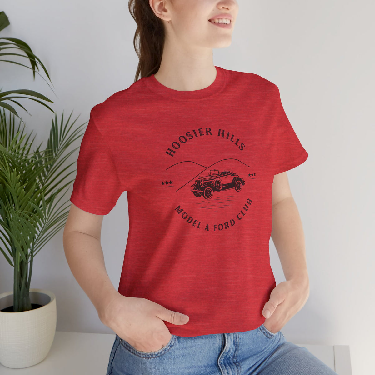 Hoosier Hills Model A Ford Club Unisex Jersey Short Sleeve Tee