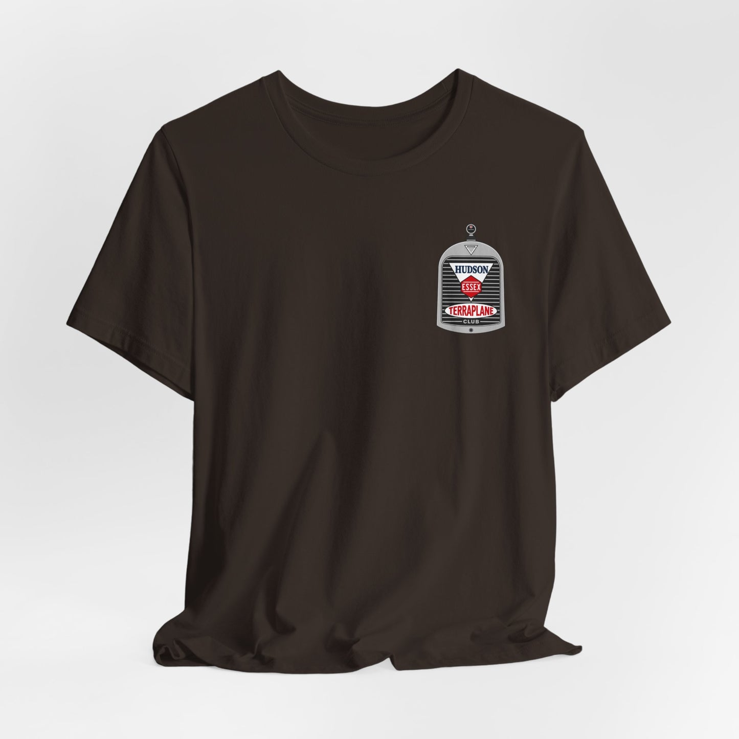 Hudson Essex Terraplane Club Small Chest Logo — Unisex Jersey Short Sleeve Tee