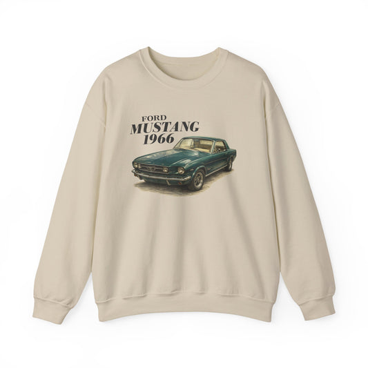 1966 Ford Mustang Sweatshirt — Vintage Classic Car Crewneck (Rick C)
