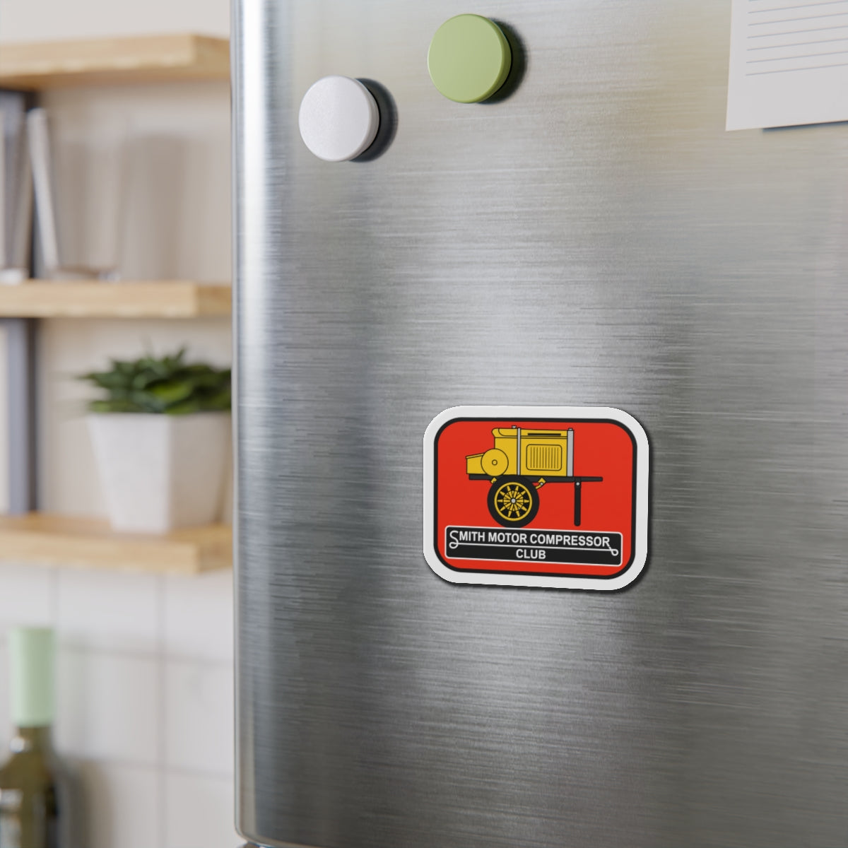 Smith Motor Compressor Club Small Die-Cut Magnets