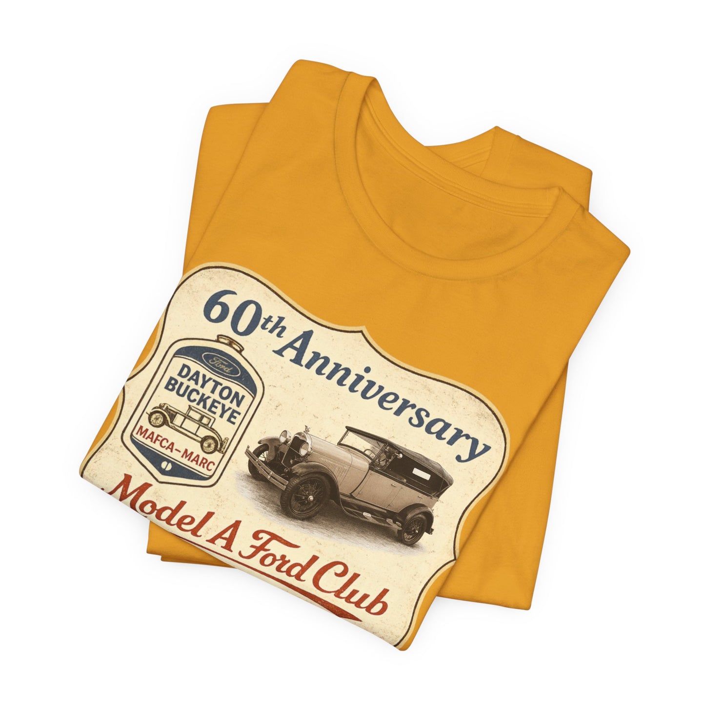 Dayton Buckeye Model A Ford Club 60th Anniversary Tee (JF) – Unisex Jersey Short Sleeve Tee