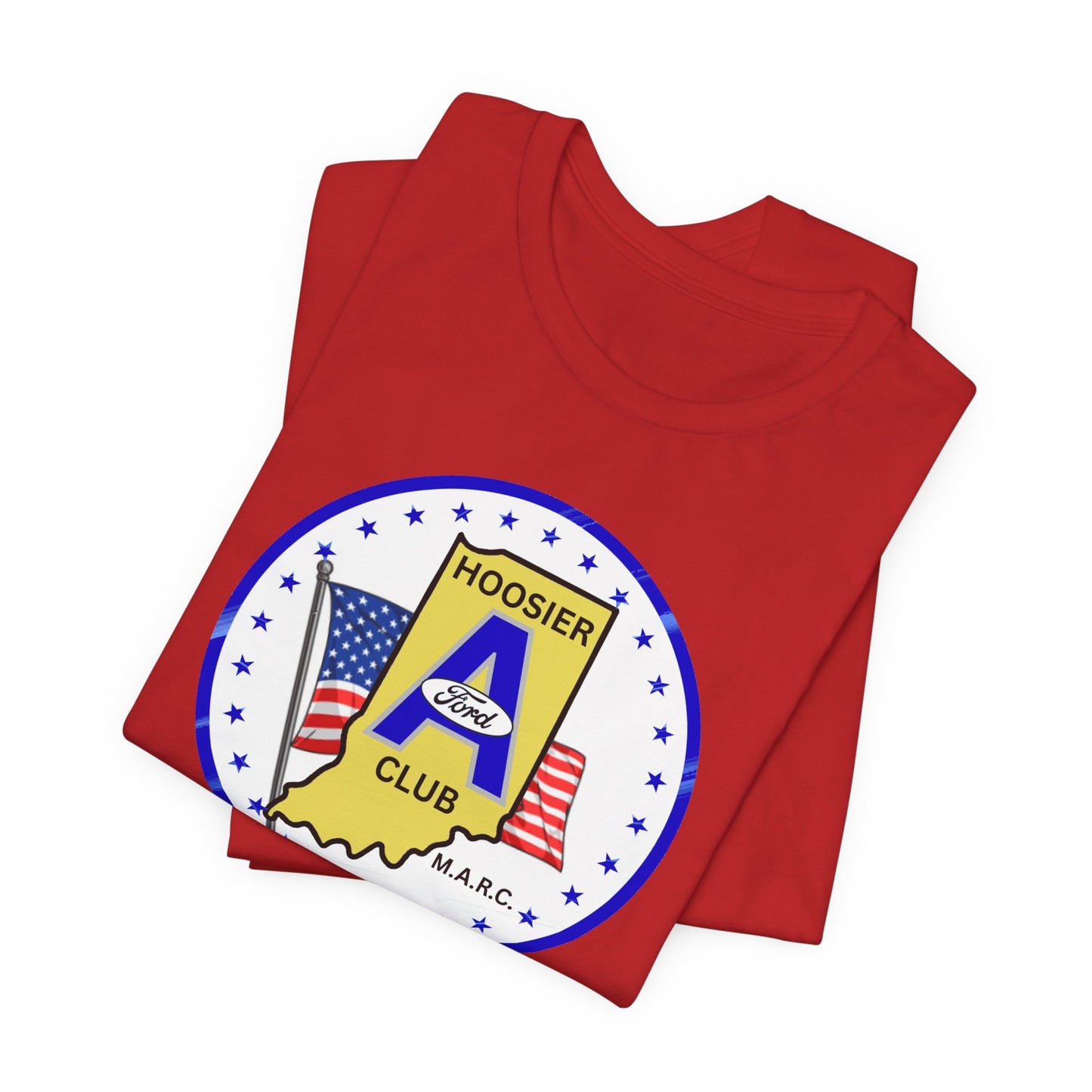 Hoosier A Ford Club Logo Tee — American Flag Indiana Pride T-Shirt
