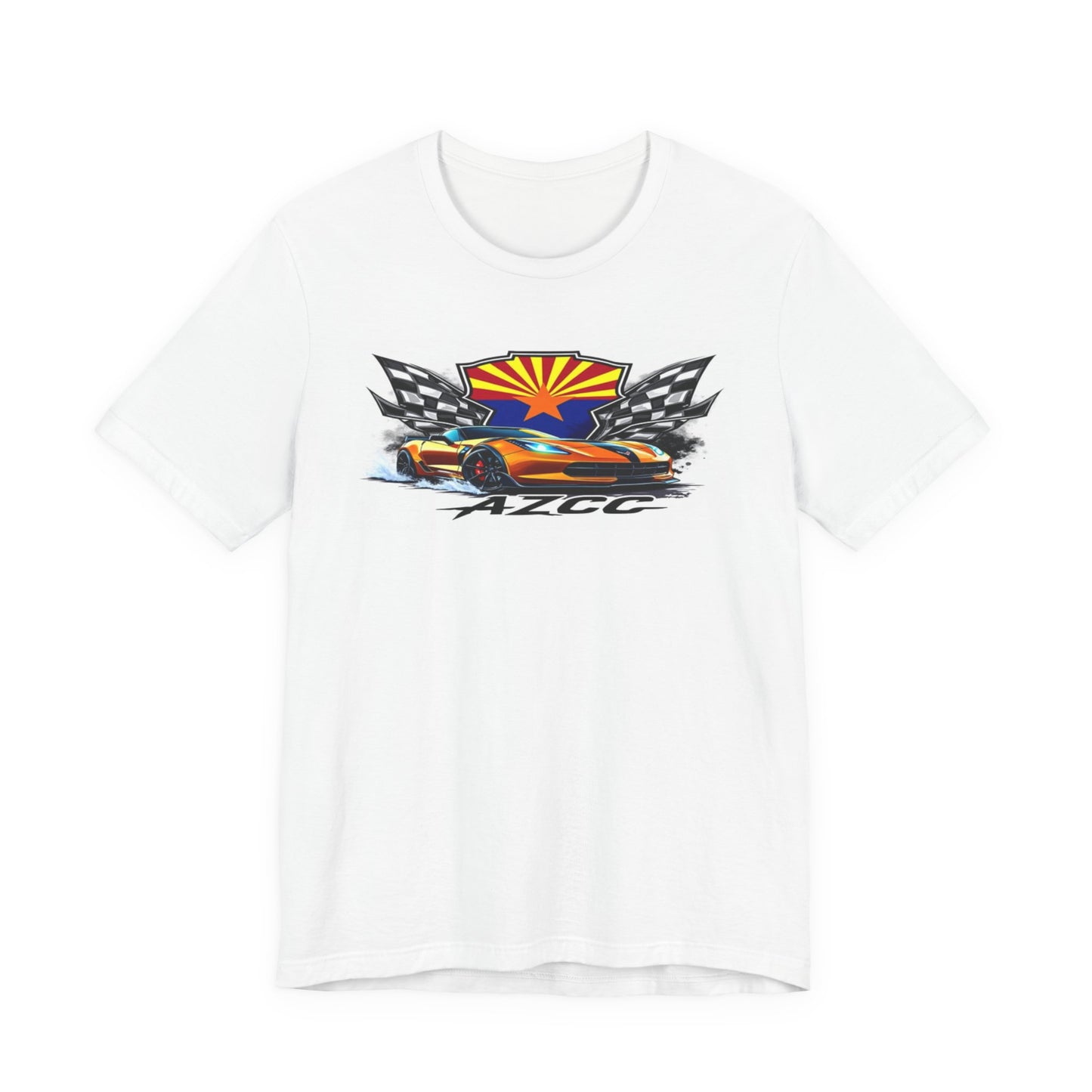 AZCC Racing Tee — Arizona Flag Sports Car Graphic T‑Shirt